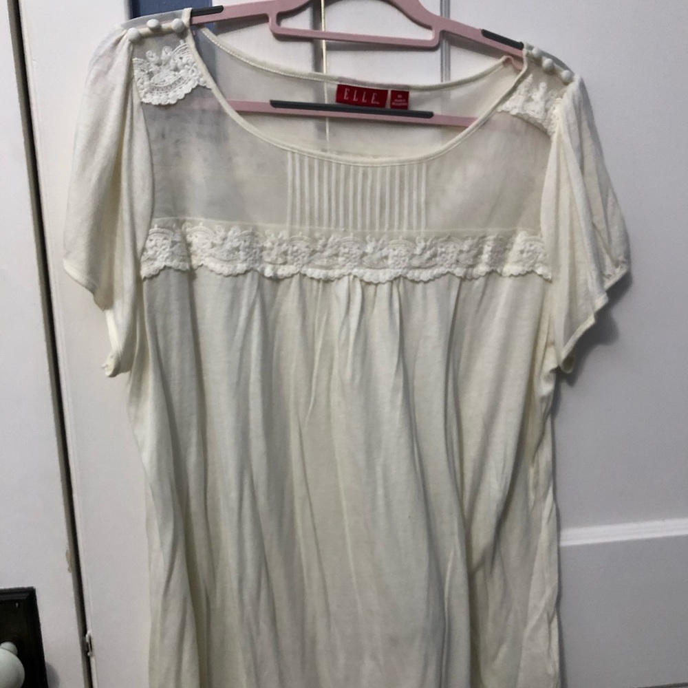 Cream ELLE cotton top size xxl.